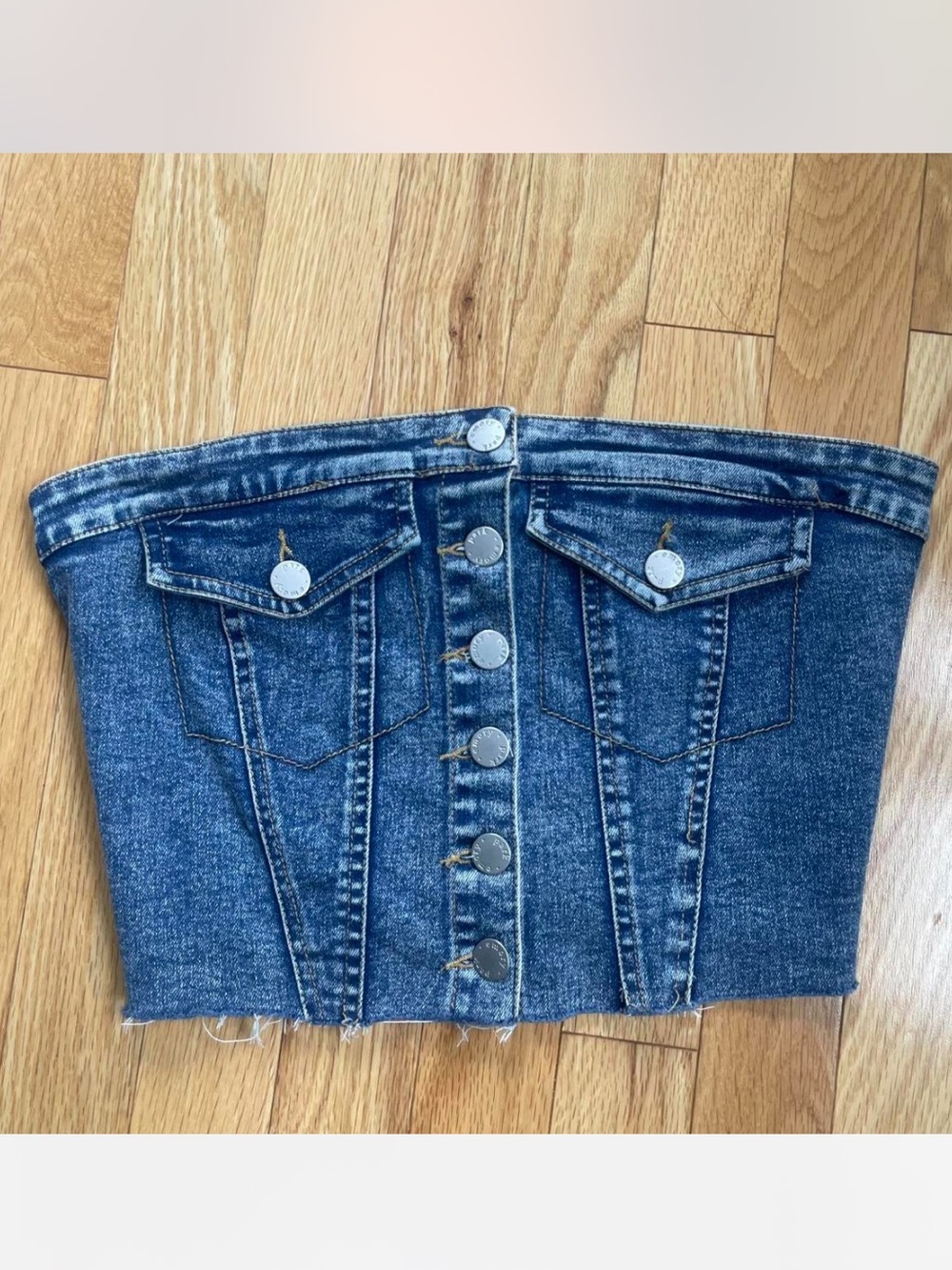ShopLunaB Button Me Up Bustier Top